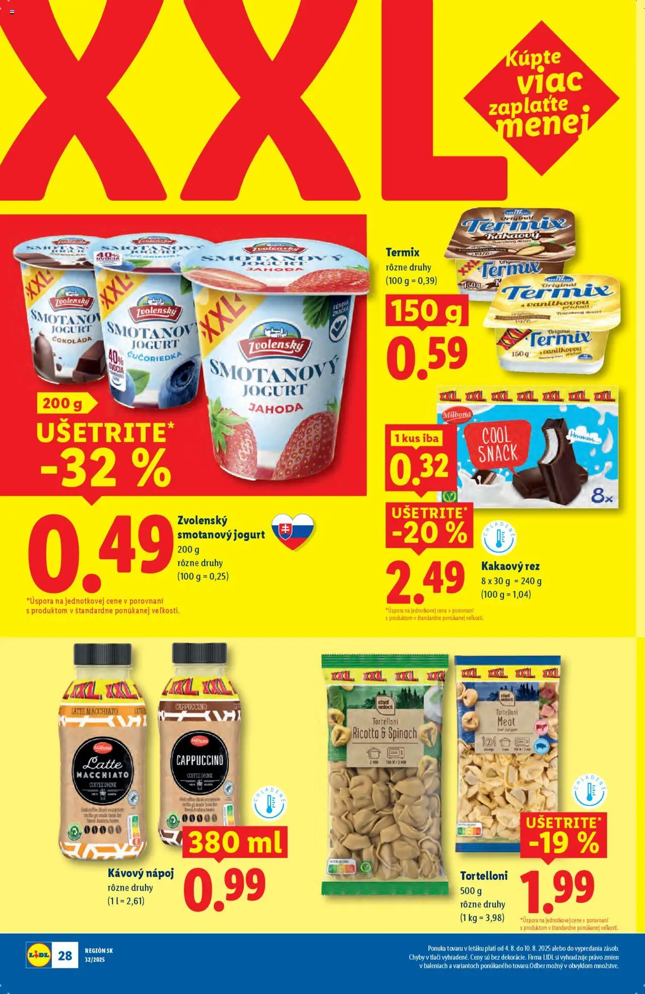 Lidl leták │ platný od 04.08.2025 | Strana: 34 | Produkty: Jogurt, Čokoláda