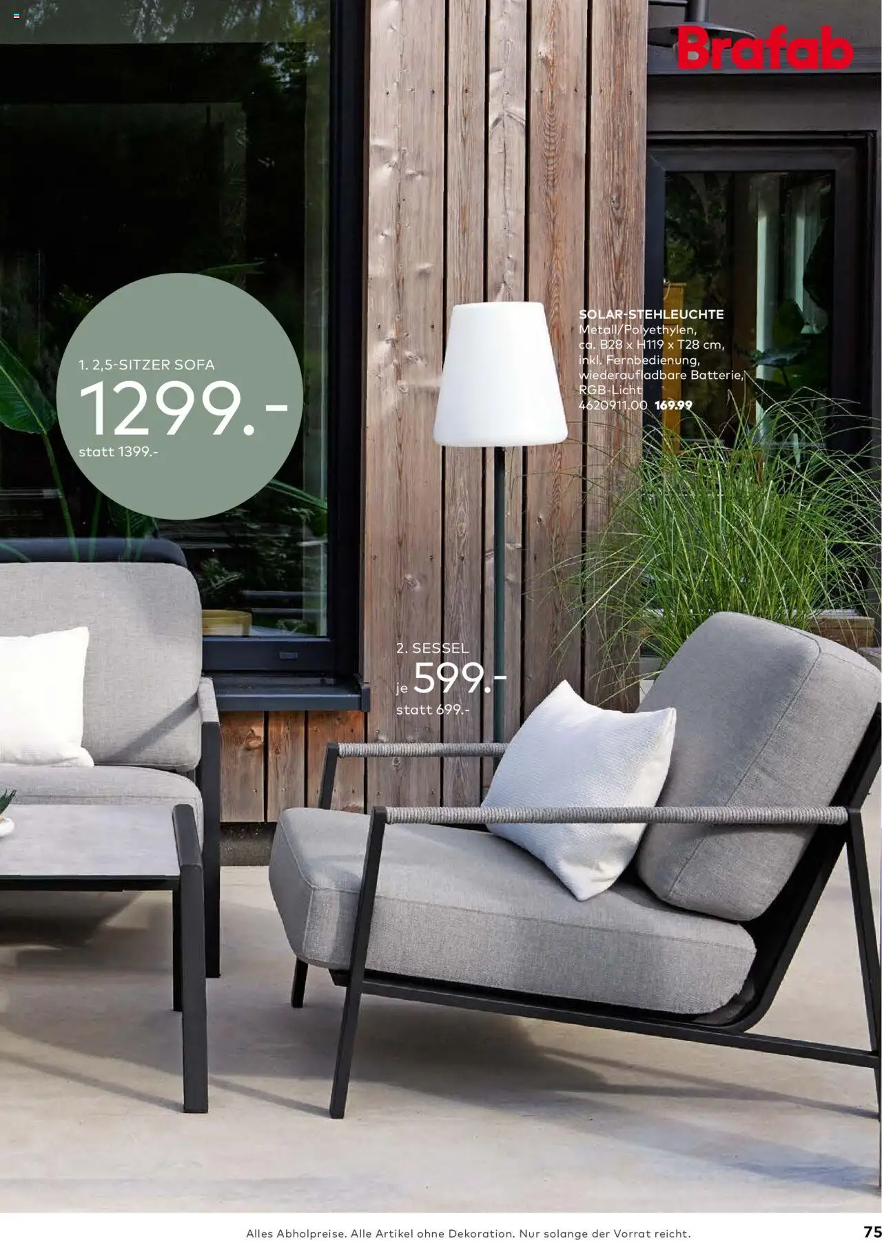 Porta! - Outdoor - Gartenmöbelkatalog 2025 - gültig ab dem 02.03.2025 | Seite: 75 | Produkte: Sofa, Sessel