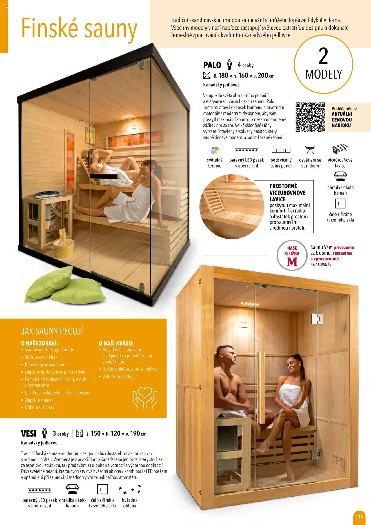 Mountfield katalog 2025 od 16.04.2025 | Strana: 119 | Produkty: Sauna, LED pásek, Lavice, LED