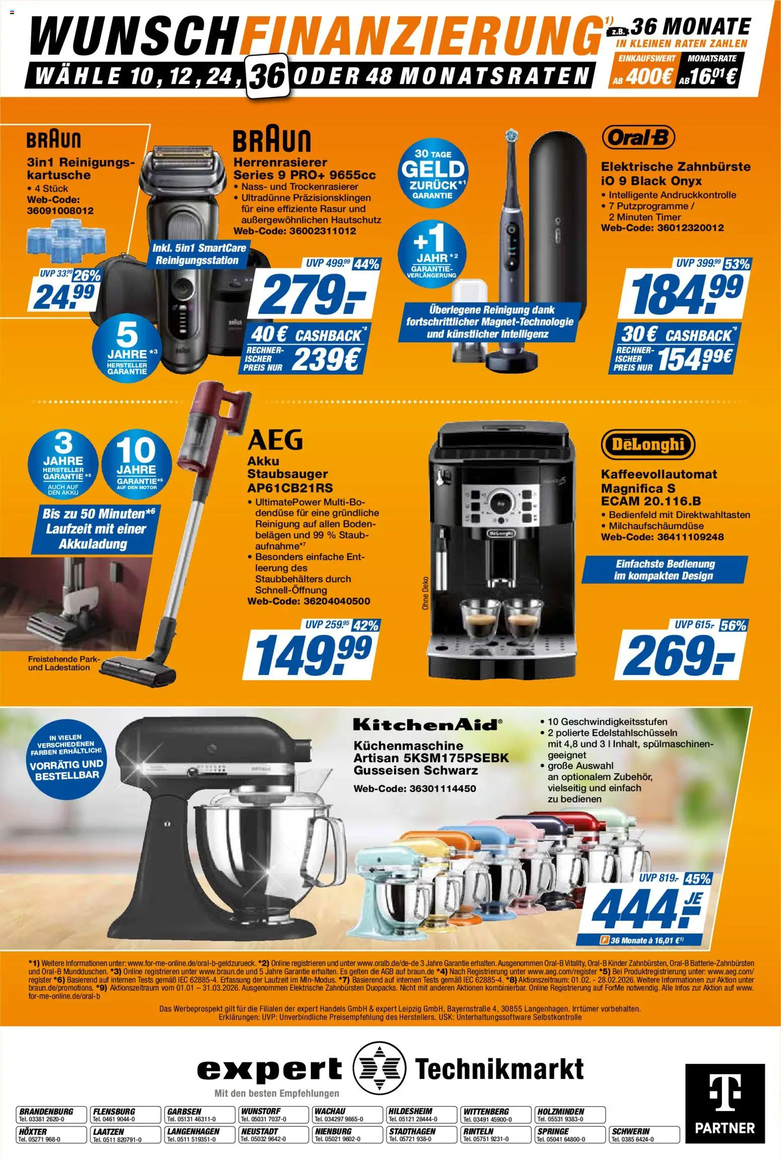 Expert  Aktuelle Beilage – gültig ab 20.02.2026 | Seite: 12 | Produkte: Staubsauger, Elektrische zahnbürste, Zahnbürste, Kaffeevollautomat