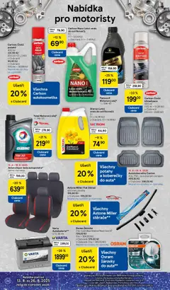 Tesco leták - Hypermarket od 13.08.2025 | Strana: 34 | Produkty: Olej, Autobaterie, Směs do ostřikovačů, Klimatizace