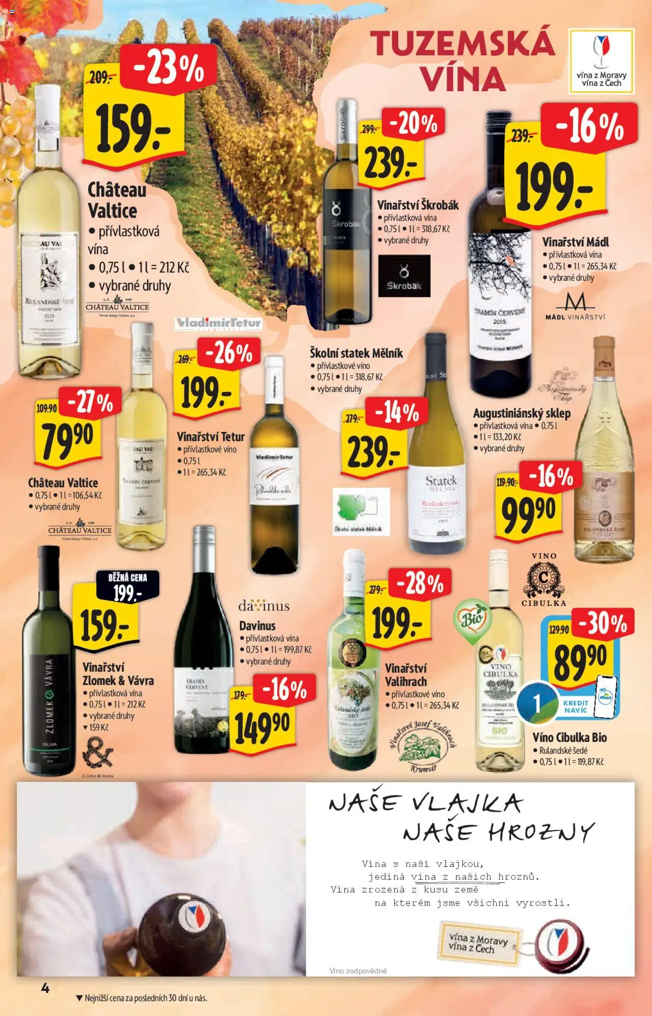 Albert katalog - Hypermarket od 10.09.2025 | Strana: 4 | Produkty: Víno, Hrozny