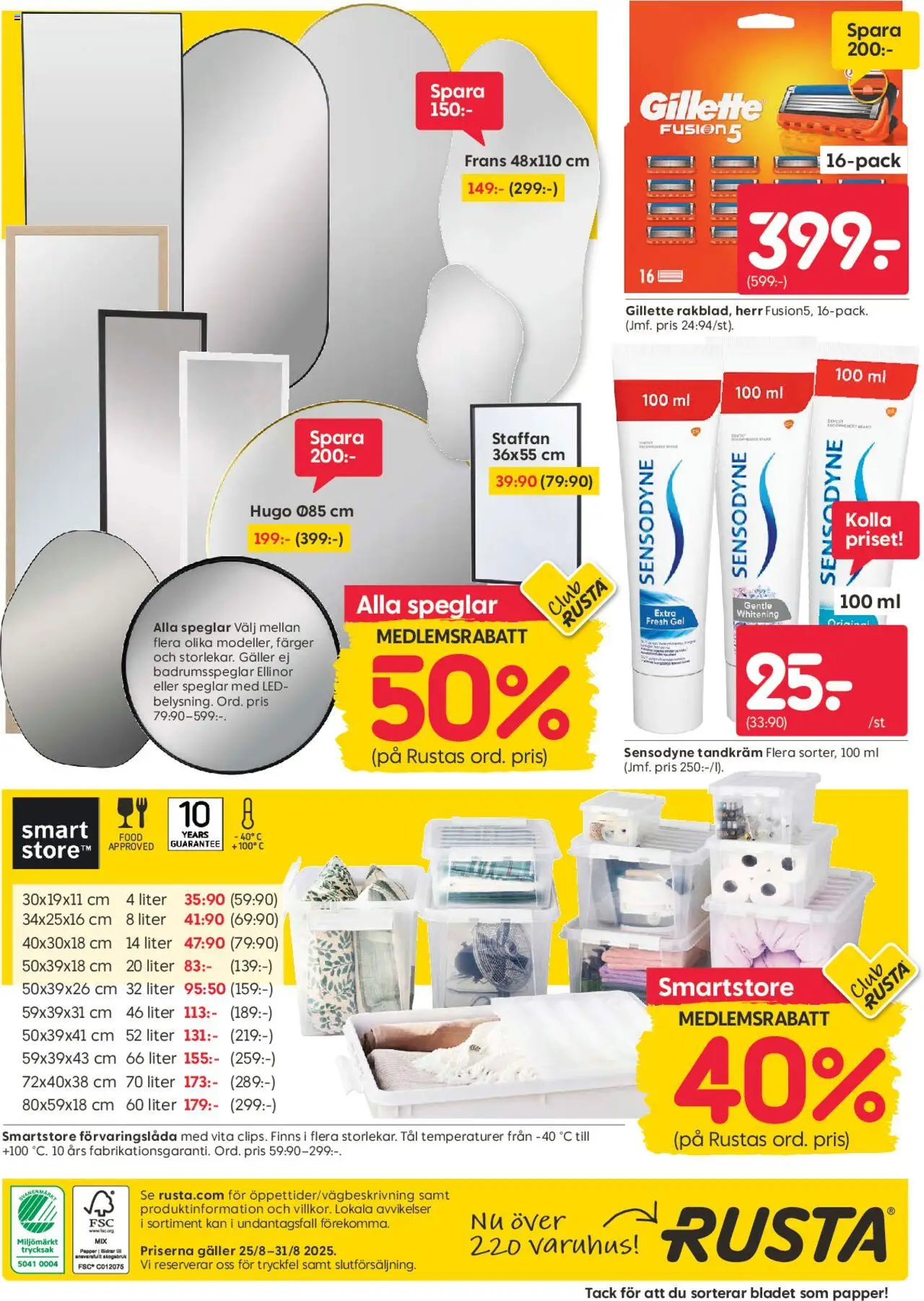 Rusta reklamblad aktuell från 25.08.2025 | Sida: 16 | Produkter: Tandkräm, Galler, Papper