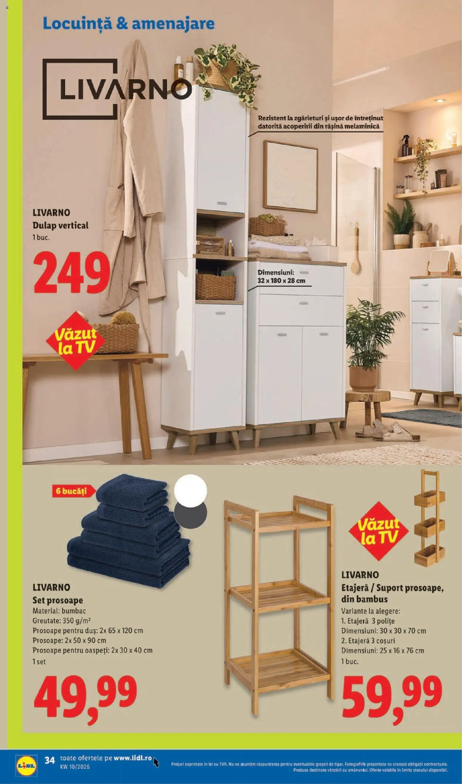 Noul catalog Lidl – valabil de la 02.03.2026 | Pagină: 34 | Produse: Duș, Etajeră