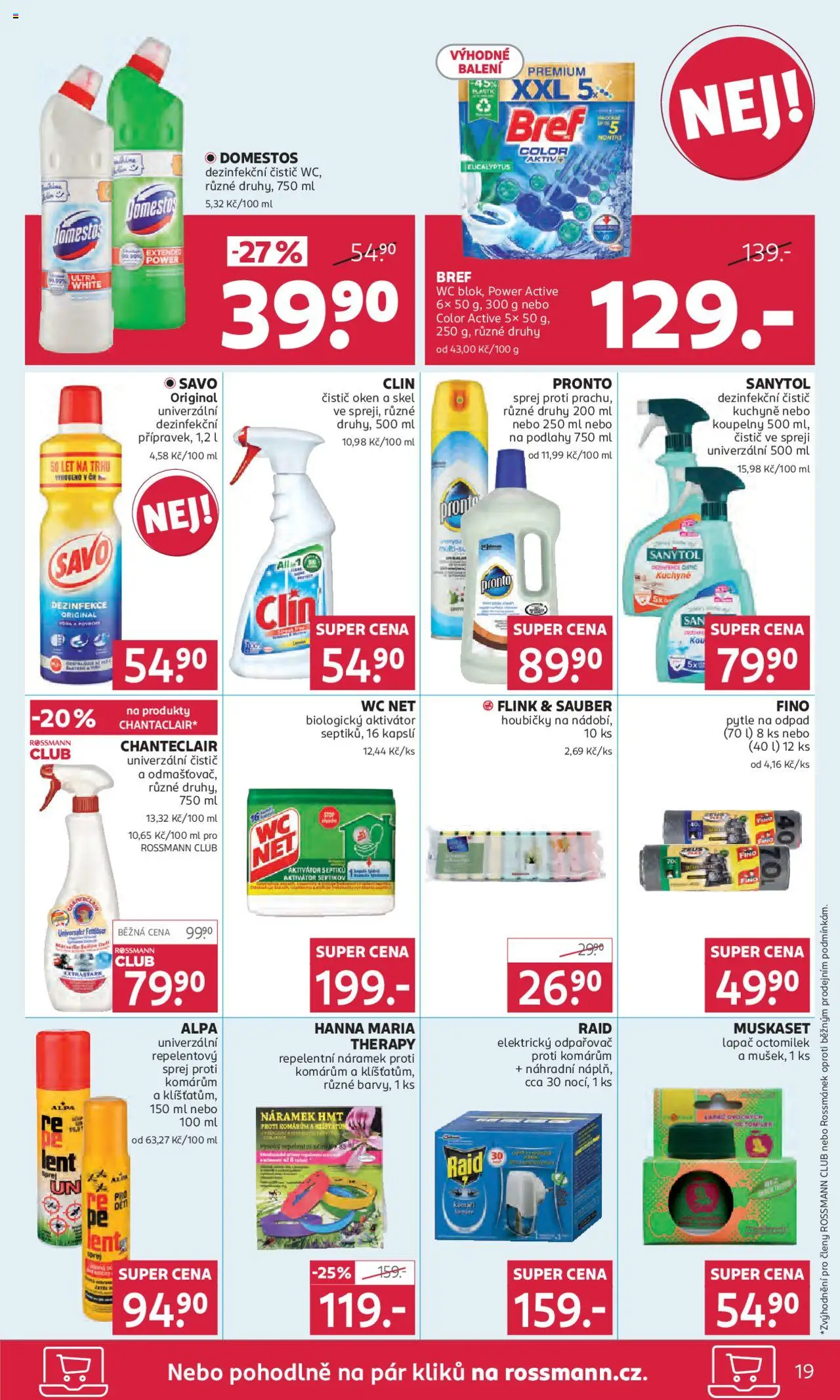 Rossmann leták od 21.05.2025 | Strana: 19 | Produkty: Pronto, Savo, Repelent, Kuchyně