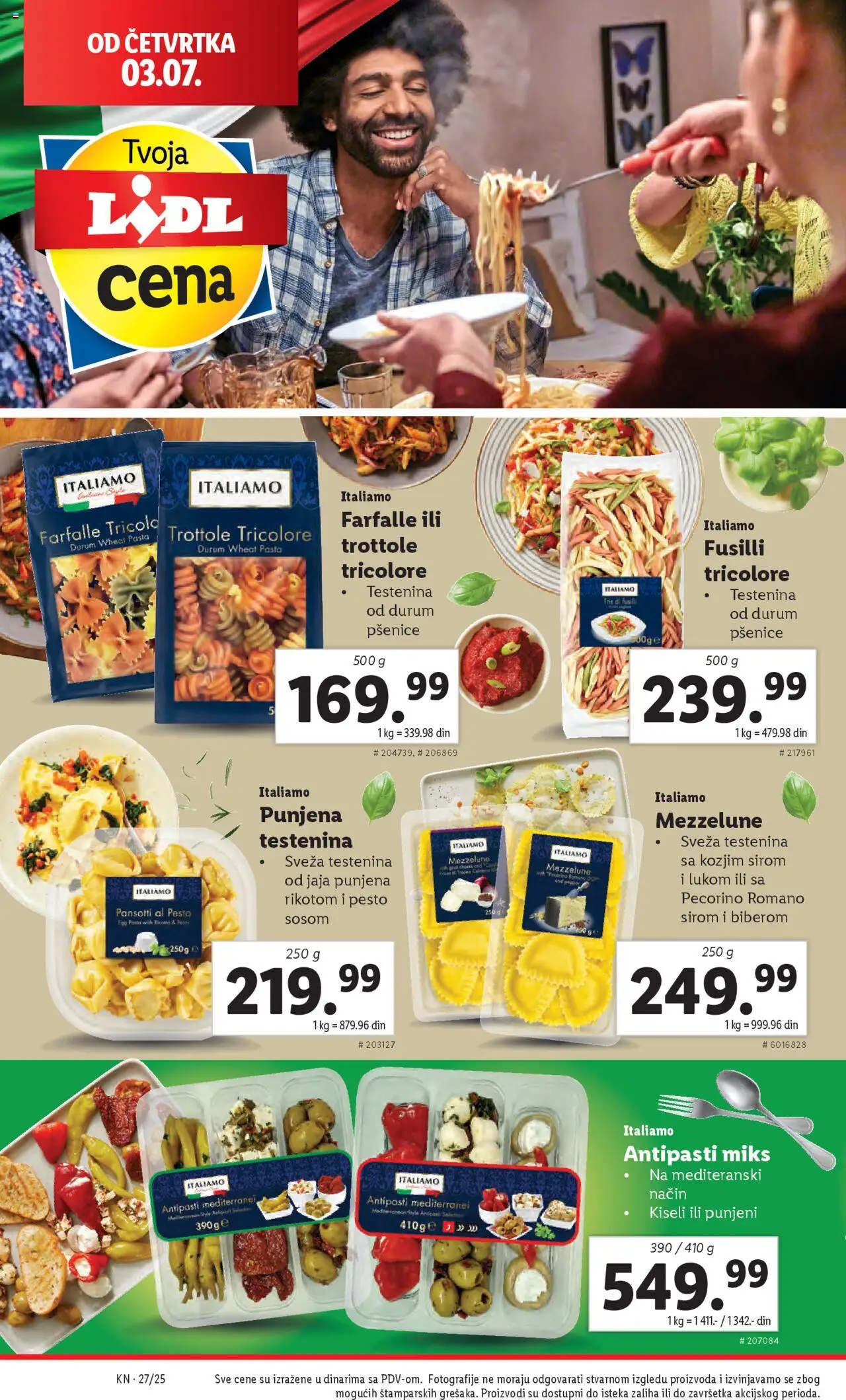 Lidl katalog - važi od 03.07.2025 | Strana: 38 | Proizvode: Testenina, Pesto, Jaja