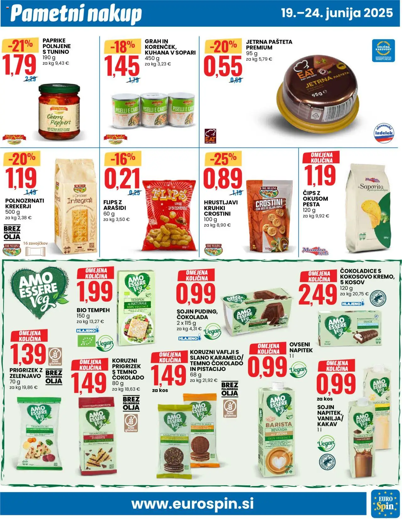Eurospin katalog │ velja od 19.06.2025 | Stran: 7 | Izdelki: Arašidi, Tuna, Flips, Kakav