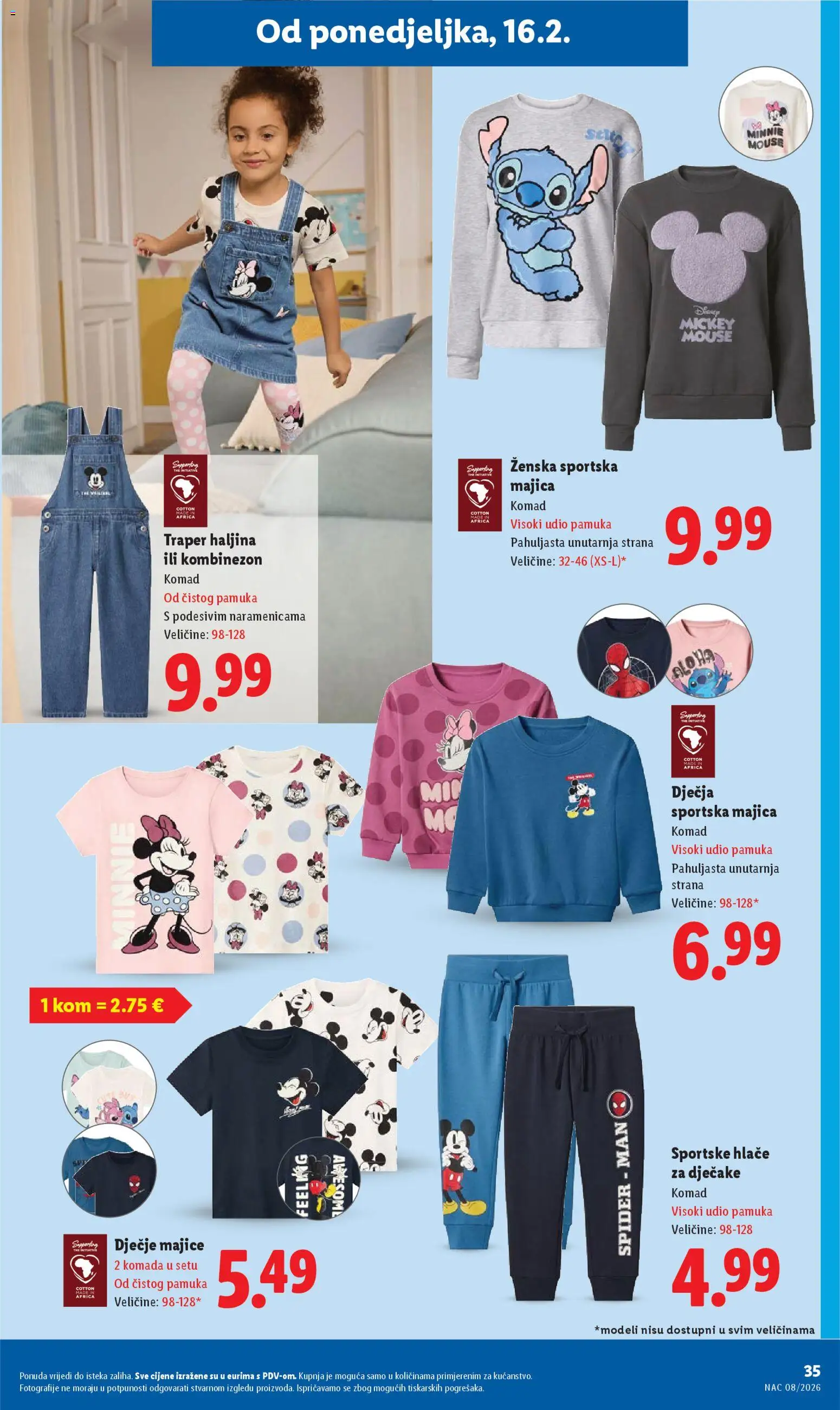 Lidl katalog | vrijedi od 16.02.2026 | Stranica: 35 | Proizvodi: Majica, Hlače, Kombinezon, Haljina