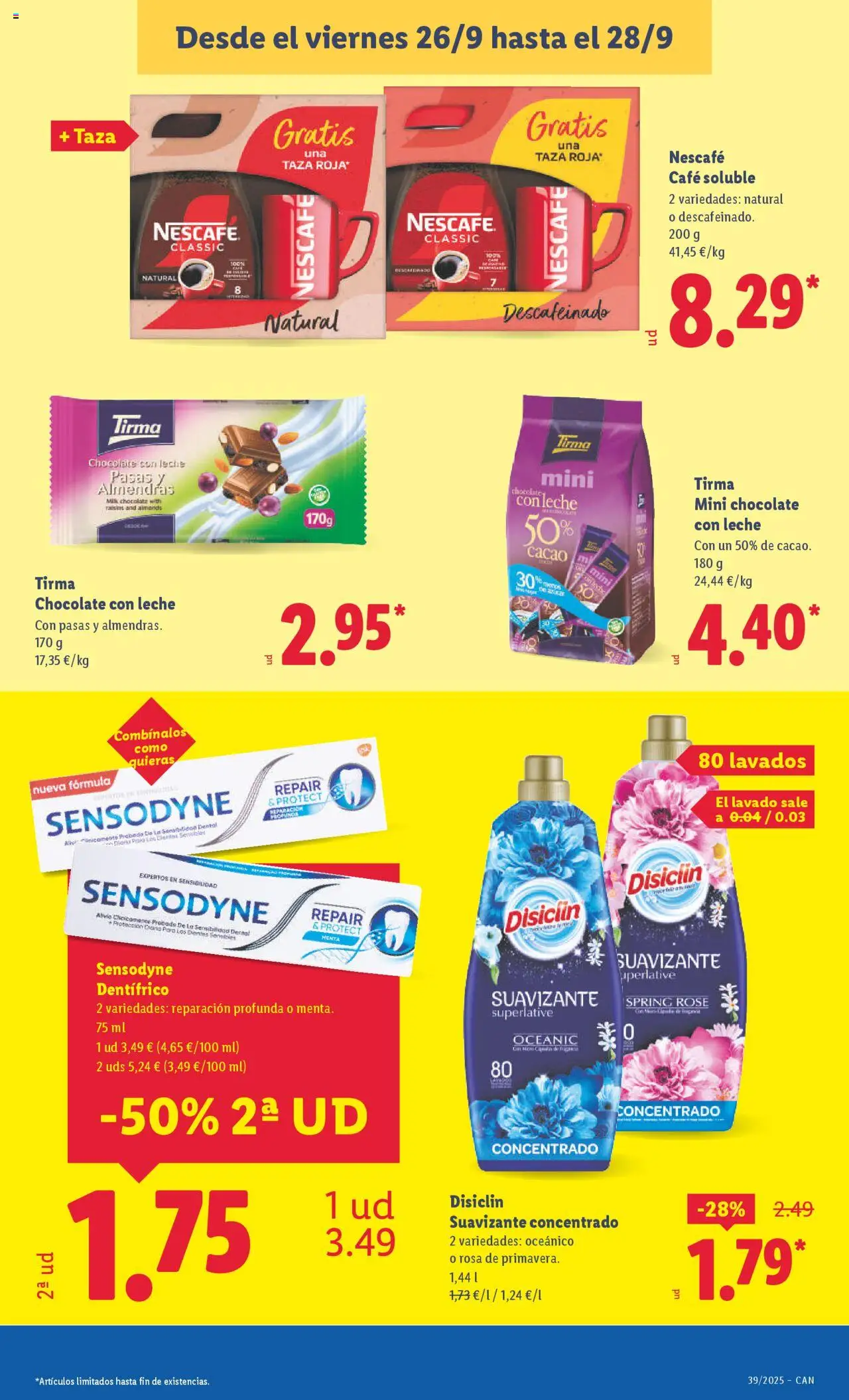 Lidl - Canarias │ válido desde el 22.09.2025 | Página: 31 | Productos: Leche, Chocolate, Suavizante, Chocolate con leche