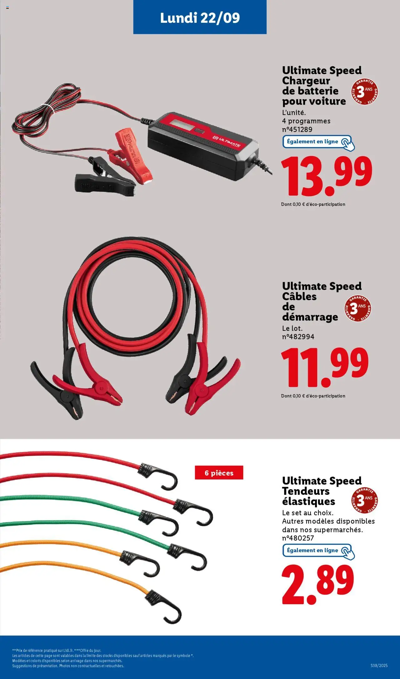  | Page: 65 | Produits: Câbles de démarrage, Batterie, Élastiques