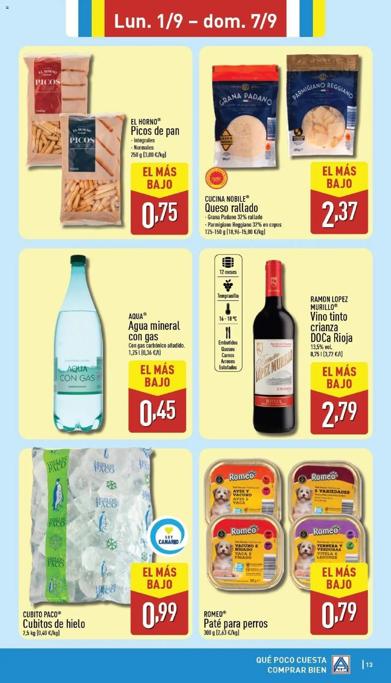 Aldi folleto Canarias │ válido desde el 01.09.2025 | Página: 13 | Productos: Ηλεκτρονικα ειδη, Queso, Vino, Paté