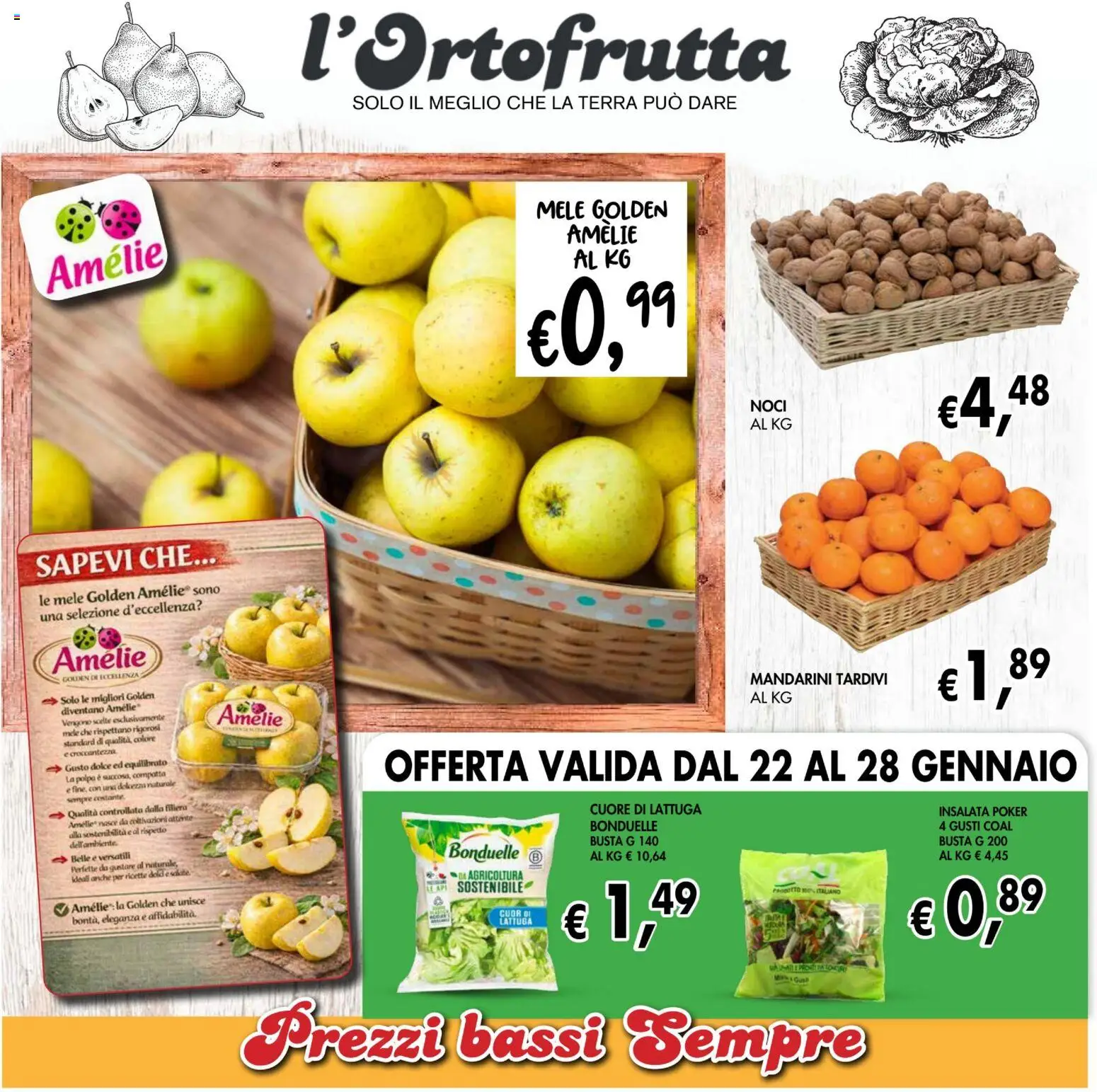Volantino Coal del 22.01.2026 | Pagina: 4 | Prodotti: Mele, Mandarini, Noci, Lattuga