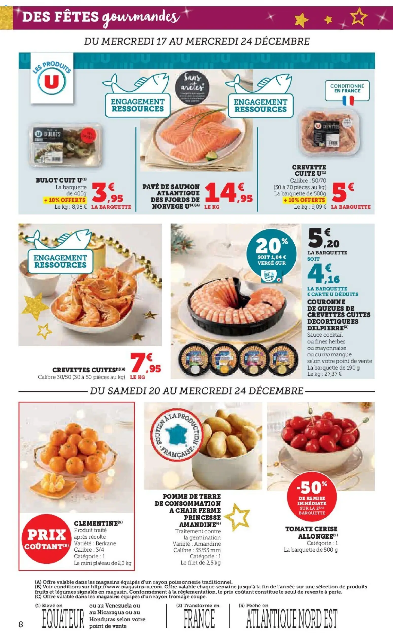 {H1} | Page: 8 | Produits: Pomme, Plateau, Crevette, Tomate cerise