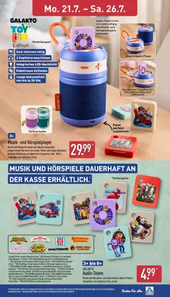 Aldi Prospekt 	 - gültig ab dem 21.07.2025 | Seite: 40 | Produkte: Sony, Ladekabel, Player