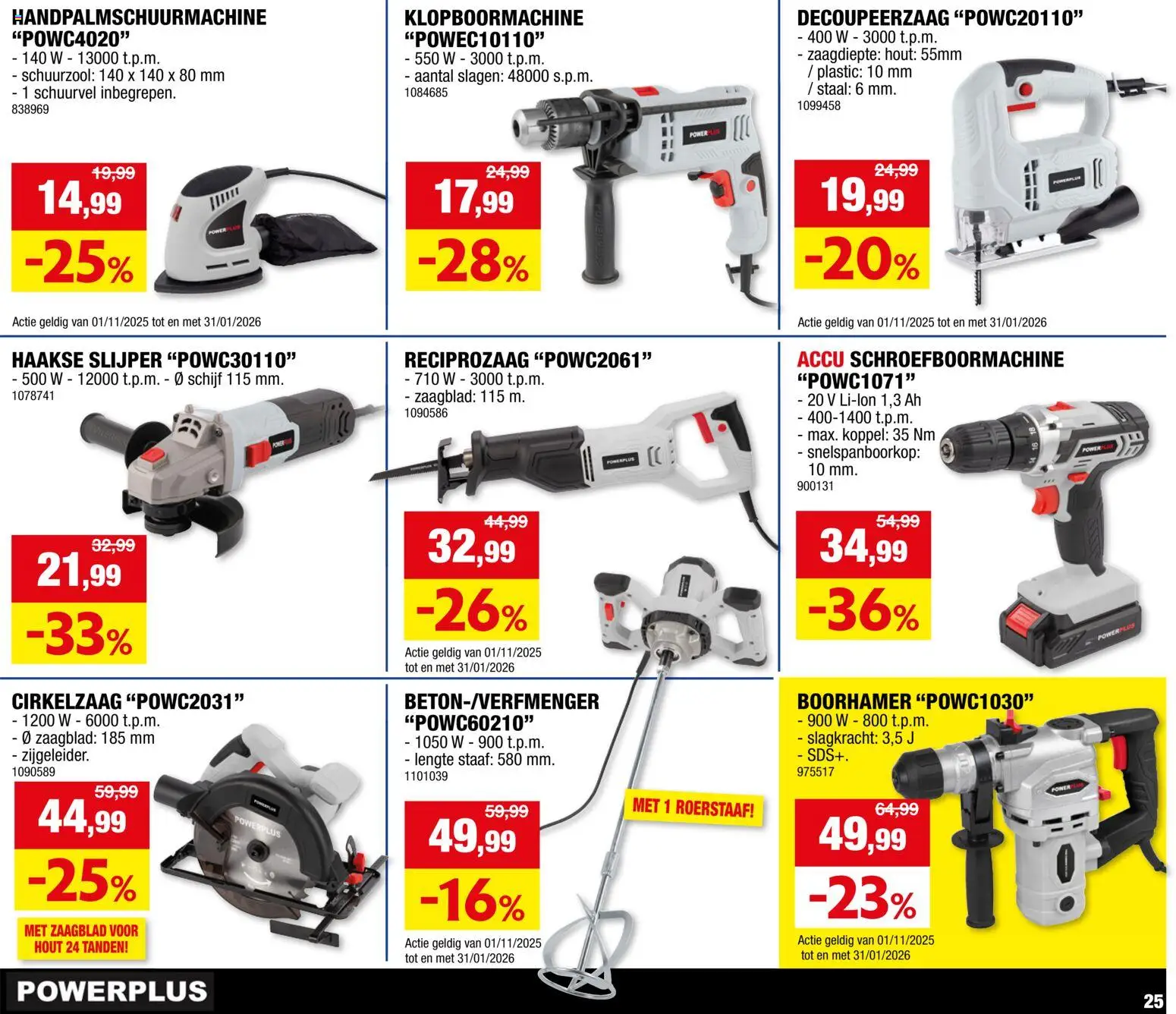 {H1} | Pagina: 25 | Producten: Schijf, Slijper, Jeu de go