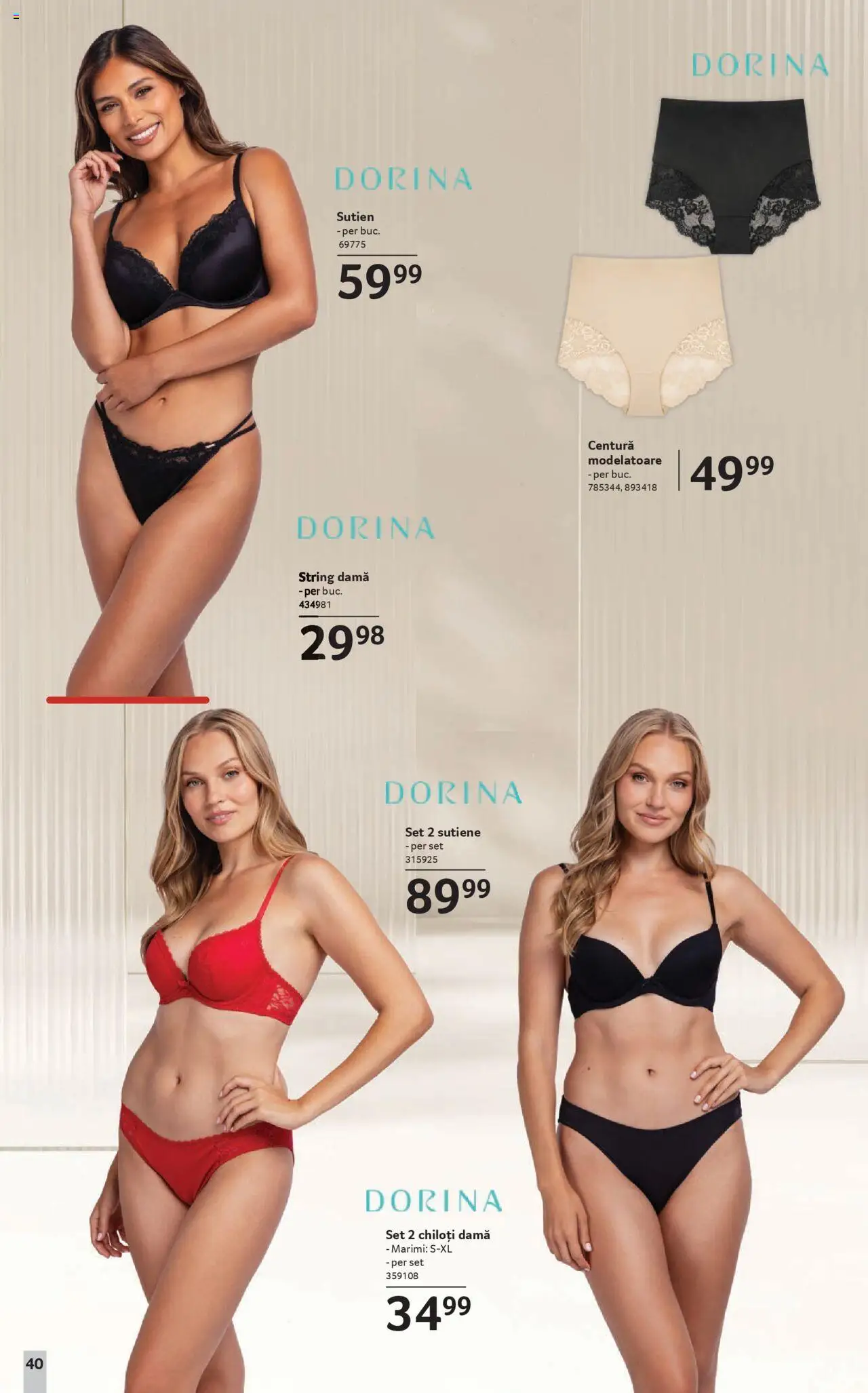 Noul catalog Selgros – valabil de la 19.09.2025 | Pagină: 40 | Produse: Chiloți, Sutien