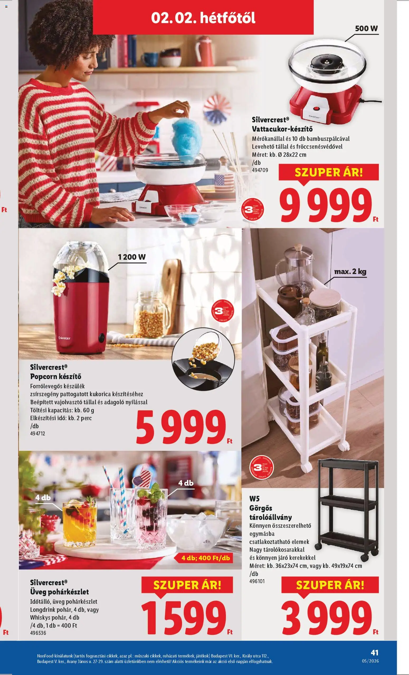 Lidl akciós ujság - amely érvényes a következő dátumtól: 29.01.2026 | Oldal: 41 | Termékek: Pohárkészlet, Popcorn készítő, Játékok, Popcorn