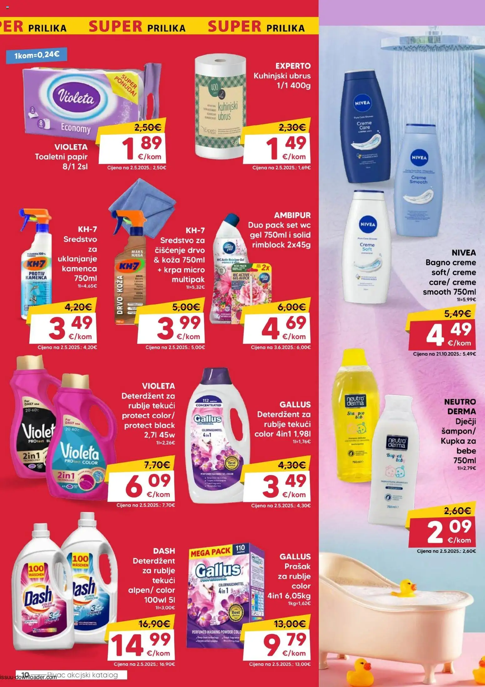 Pivac katalog | vrijedi od 19.01.2026 | Stranica: 10 | Proizvodi: Kupka, Krpa, Deterdžent, Violeta
