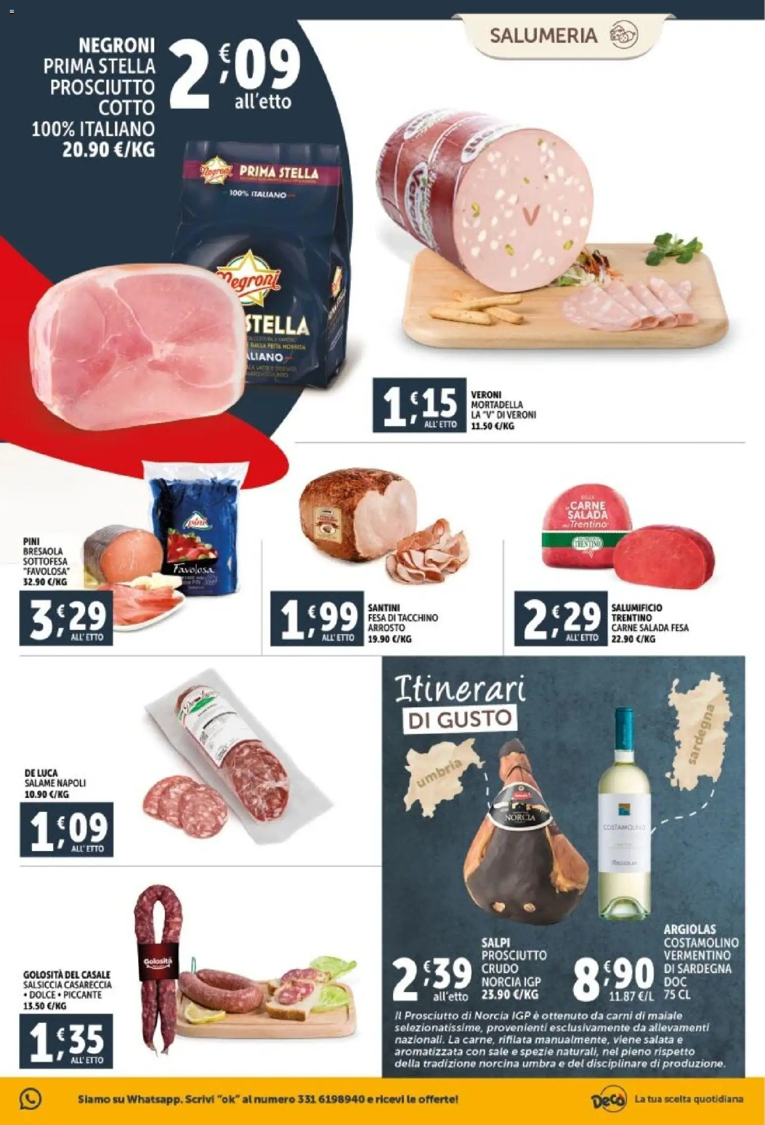 Volantino Decò del 29.12.2025 | Pagina: 5 | Prodotti: Arrosto, Sale, Tacchino, Mortadella