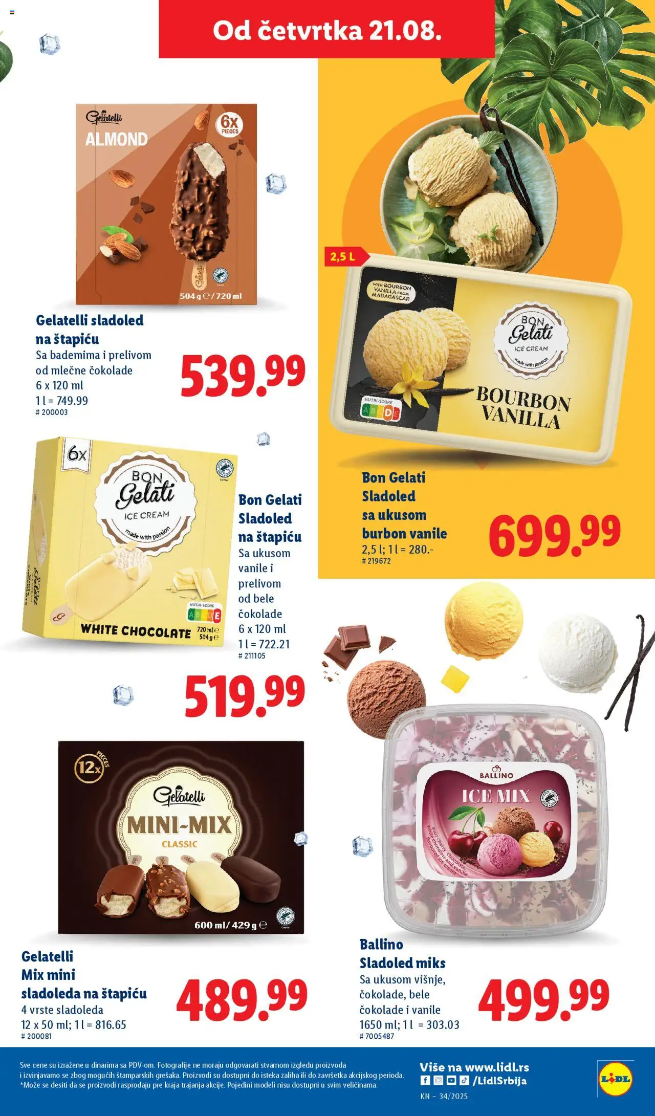 Lidl katalog - važi od 21.08.2025 | Strana: 29 | Proizvode: Burbon, Sladoled
