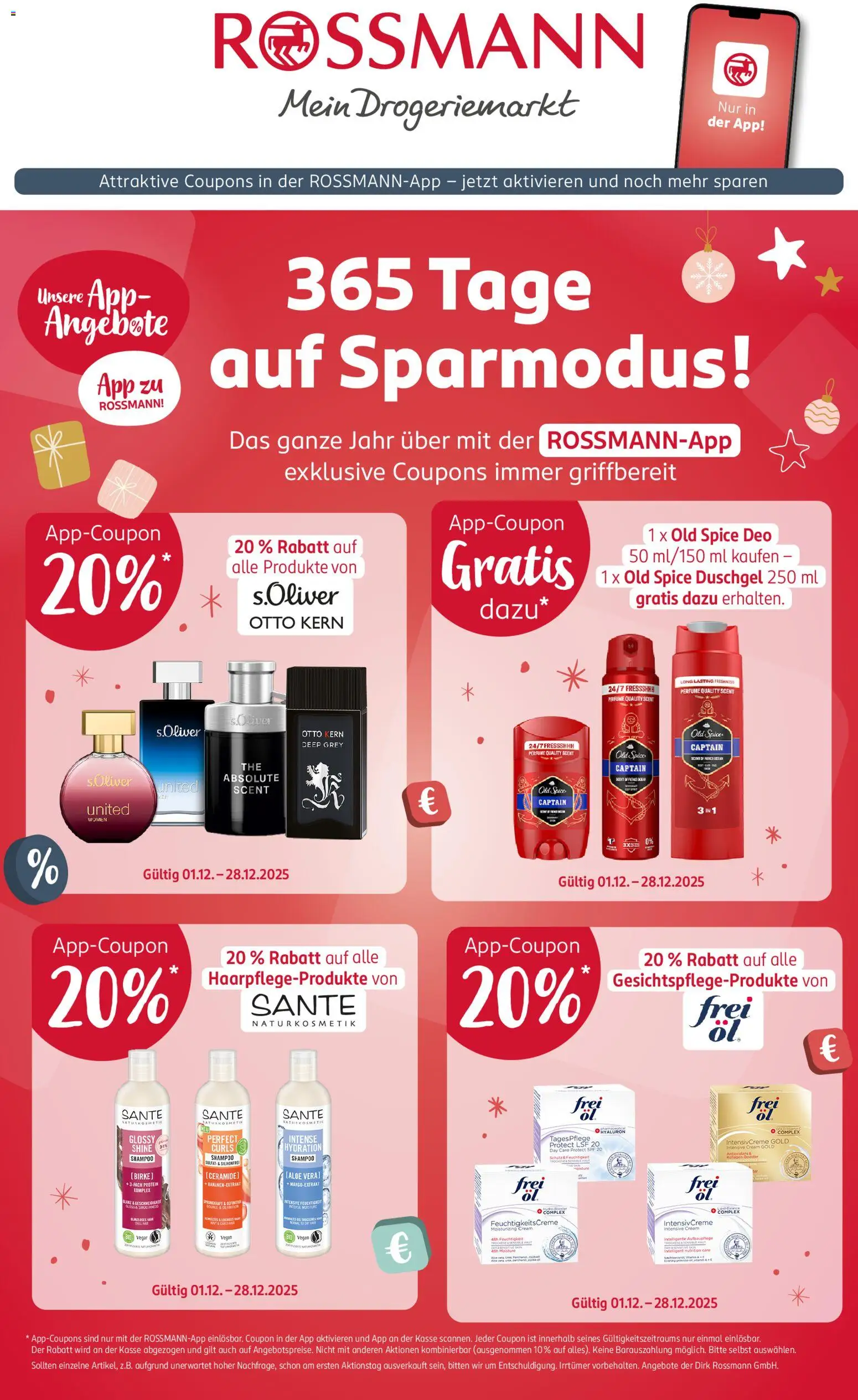 Rossmann Prospekt 	 – gültig ab 20.12.2025 | Seite: 1 | Produkte: Öl, Shampoo, Duschgel, Deodorant