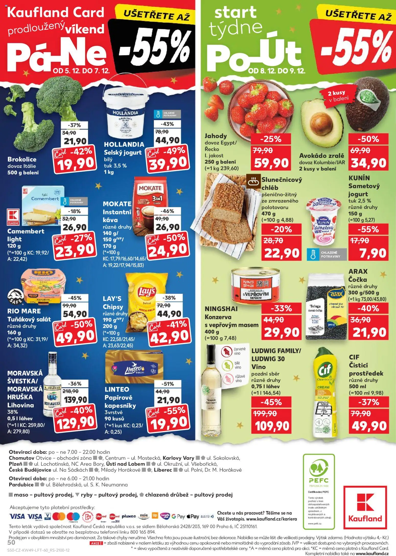 Kaufland leták - Plzeň od 03.12.2025 | Strana: 50 | Produkty: Čistící prostředek, Víno, Brandy, Slunečnicový chléb