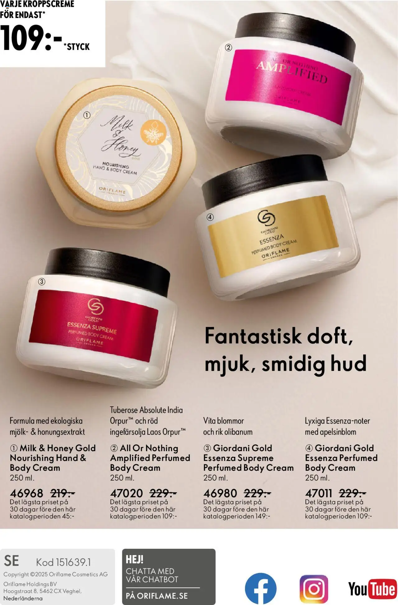 Oriflame reklamblad aktuell från 14.09.2025 | Sida: 148 | Produkter: Mjölk