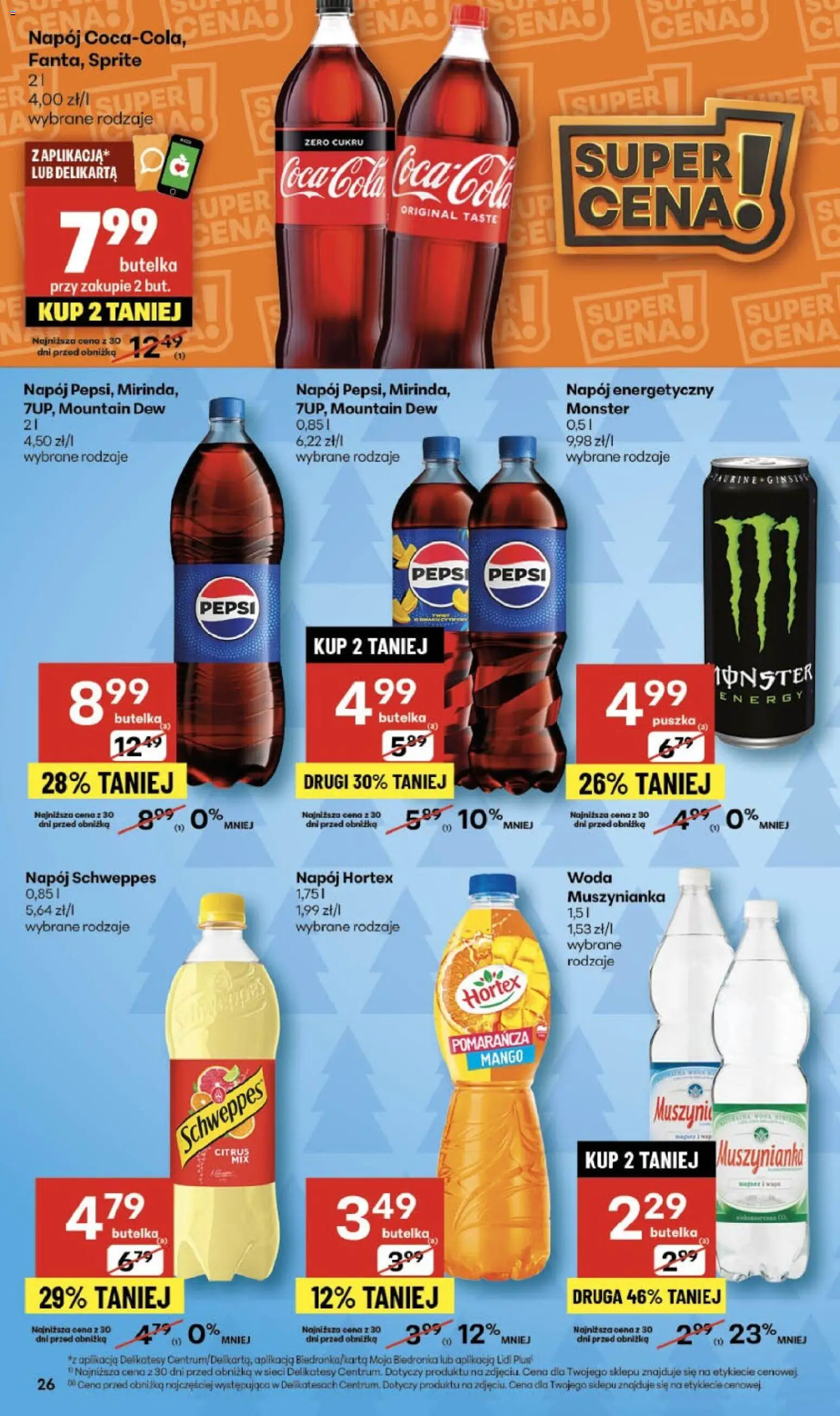 Delikatesy Centrum Black Friday od 27.11.2025 | Strona: 26 | Produkty: Pepsi, Muszynianka, Sprite, Delikatesy