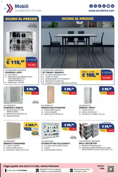 Anteprima del volantino Volantino Eurobrico	 valido a partire dal 04.12.2025 | Pagina: 14 | Prodotti: Guardaroba, Scarpiera, Armadio, Tavolo