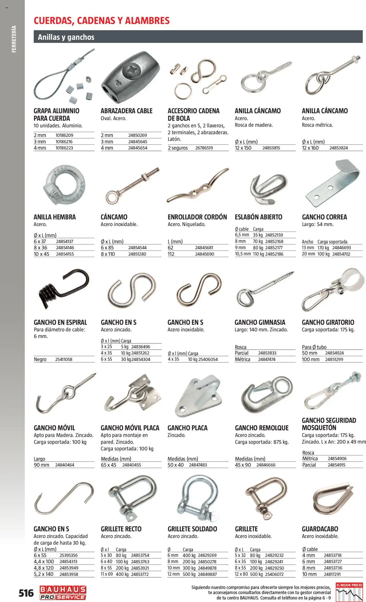 Bauhaus - ProService  │ válido desde el 24.02.2025 | Página: 516 | Productos: Té, Teléfono, Cable