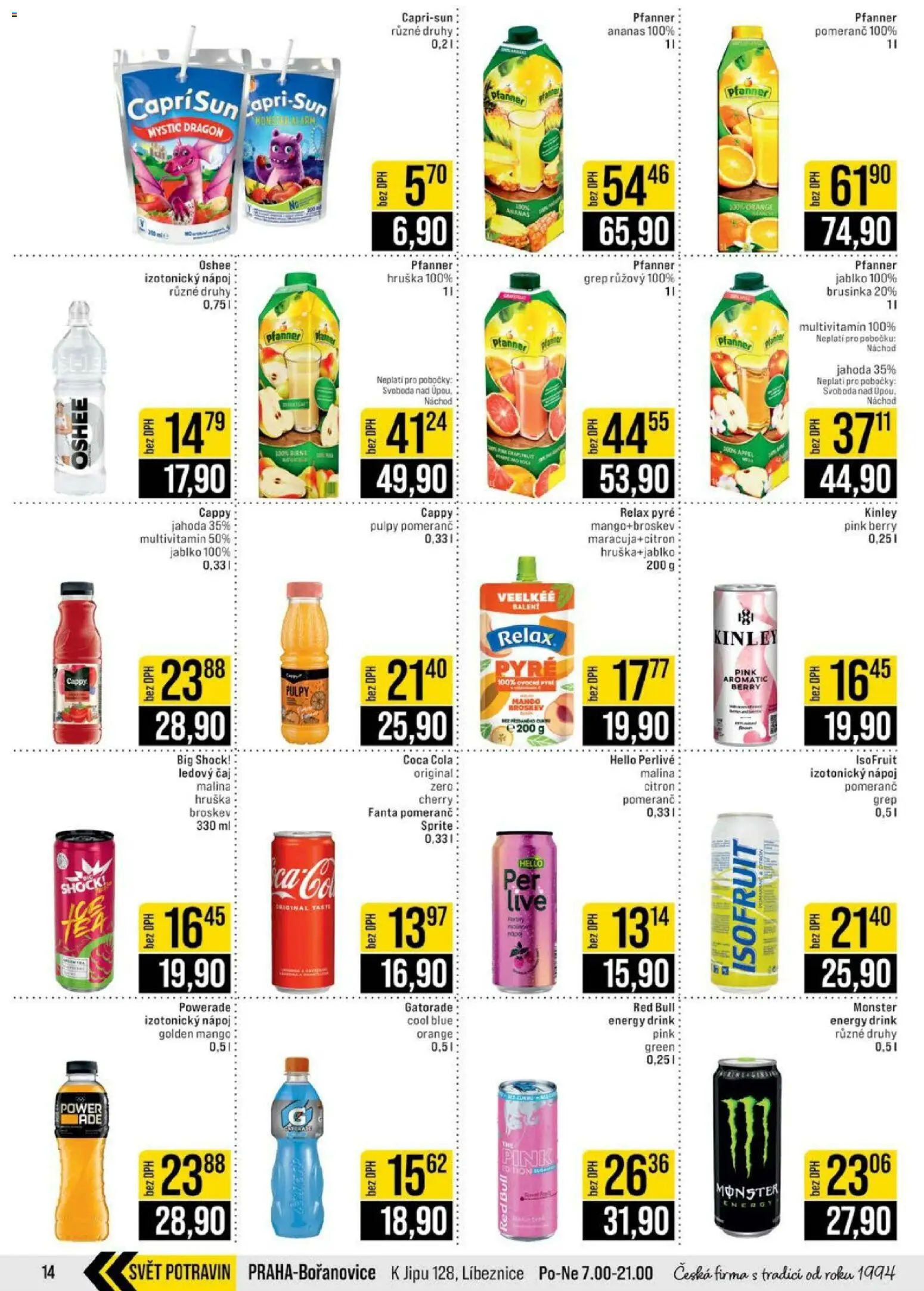 Jip leták - Cash & Carry od 08.04.2026 | Strana: 14 | Produkty: Monster, Ananas, Ledový čaj, Big Shock
