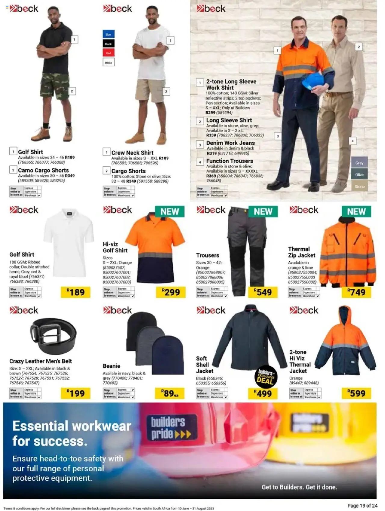 Builders - It's Tools That Can Keep Up Day │ valid from 10.06.2025 | Page: 19 | Products: Jacket, Shorts, Jeans, Beanie
