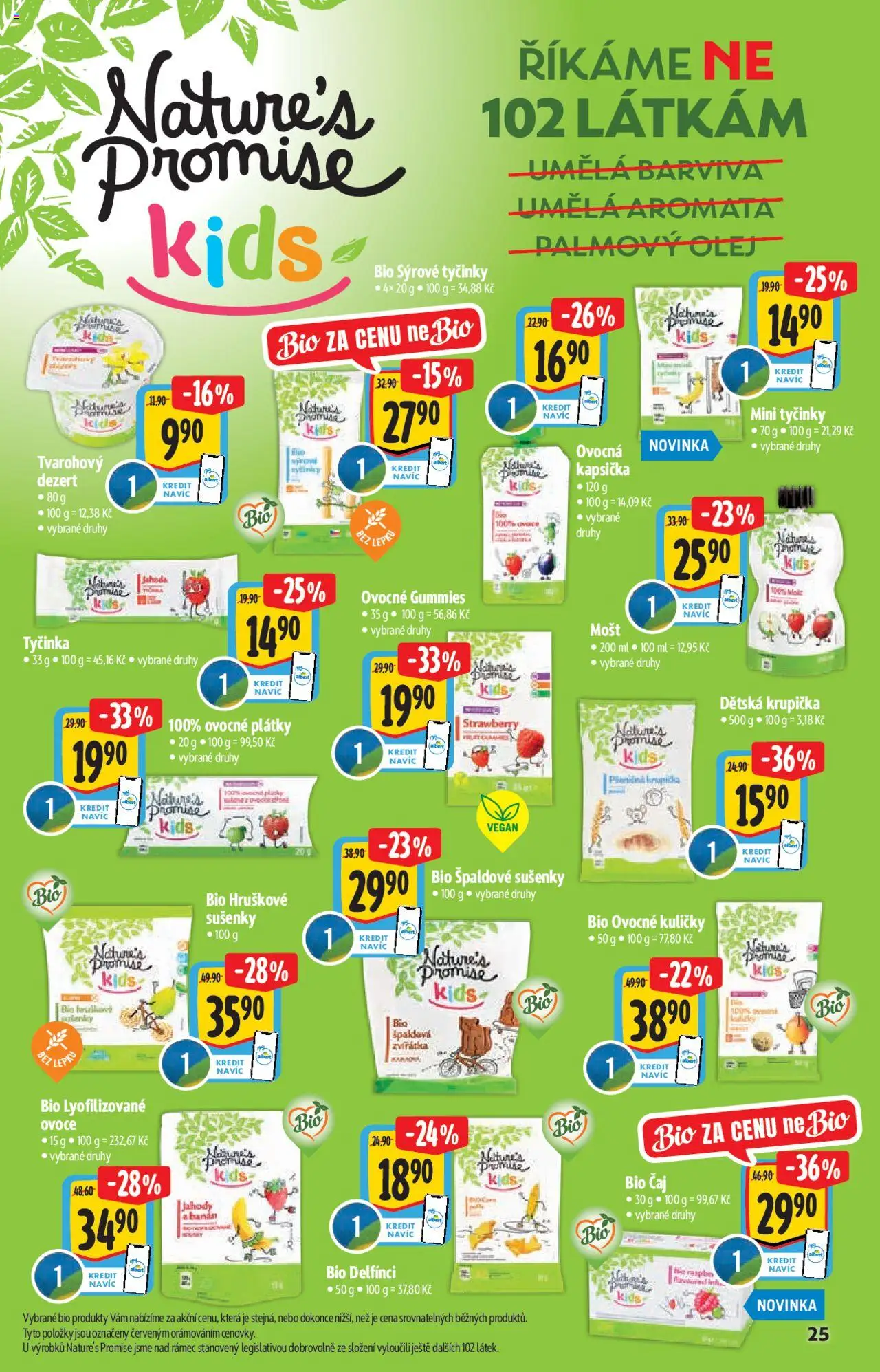 Albert leták - Hypermarket - Bio od 03.09.2025 | Strana: 25 | Produkty: Vegan, Ovoce, Mošt, Tyčinky