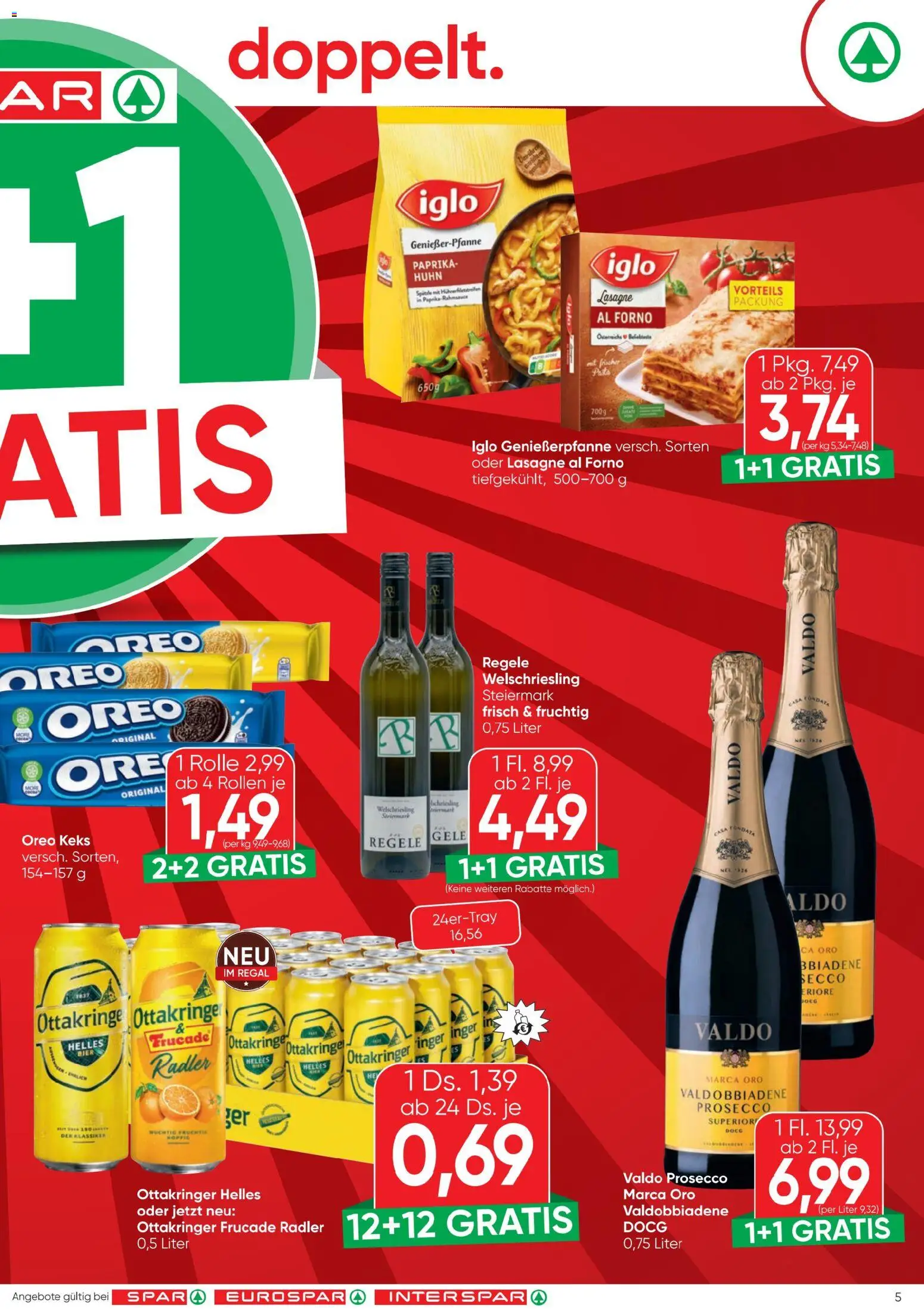 Spar - Flugblatt gültig ab 16.04.2026 | Seite: 5 | Produkte: Pasta, Regal, Bier