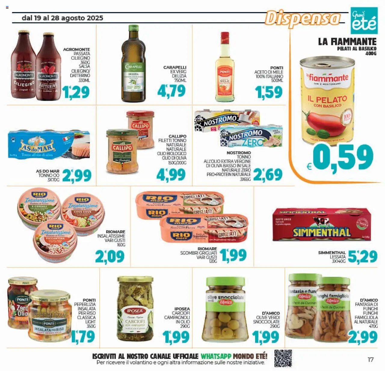 Volantino Eté del 19.08.2025 | Pagina: 17 | Prodotti: Riso, Cereali, Insalata, Sgombro