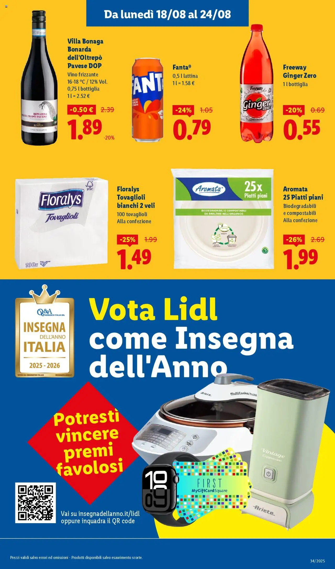 Volantino Lidl del 18.08.2025 | Pagina: 25 | Prodotti: Vino, Fanta, Bottiglia