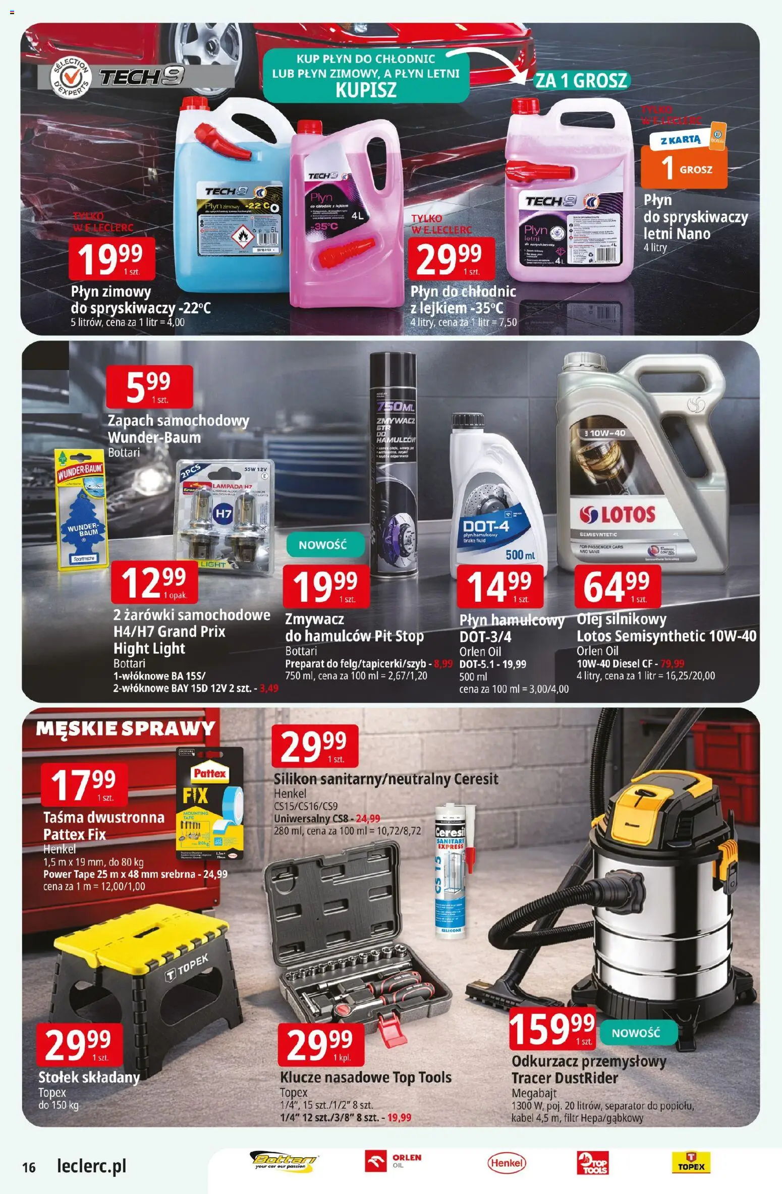 E.Leclerc gazetka - Wrocław od 10.03.2026 | Strona: 16 | Produkty: Kabel, Zapach, Olej, Żarówki