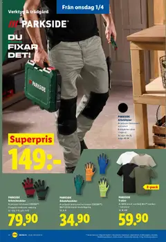 Lidl erbjudanden - Förhandsvisning av reklamblad från butik Lidl aktuell från 01.04.2026 | Sida: 24 | Produkter: Arbetshandskar