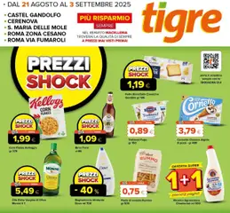 Anteprima del volantino Tigre Castel Gandolfo catalogo valido a partire dal 21.08.2025