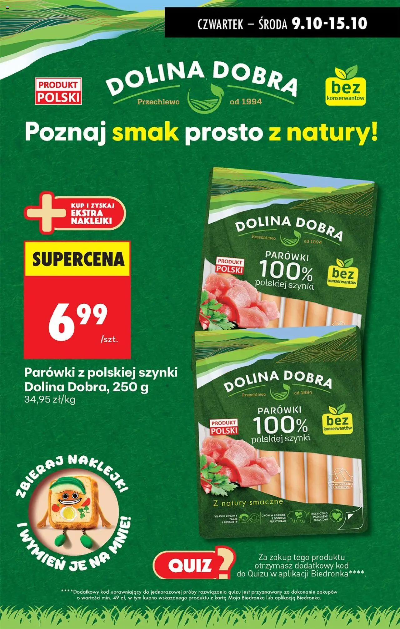 Biedronka gazetka - Oferta w tym tygodniu od 09.10.2025 | Strona: 53 | Produkty: Karta, Parówki, Naklejki