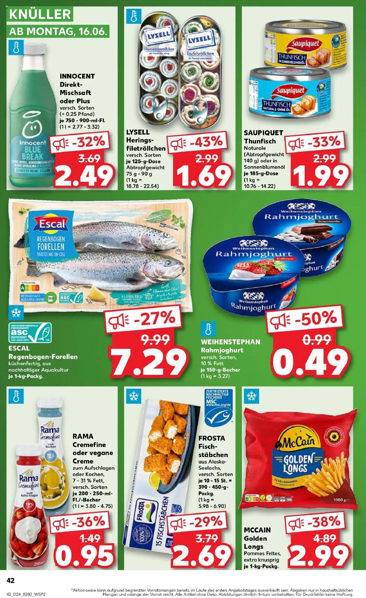 Kaufland prospekt Stadthagen	 - gültig ab dem 16.06.2025 | Seite: 3 | Produkte: Rama, Öl, Thunfisch, Pommes