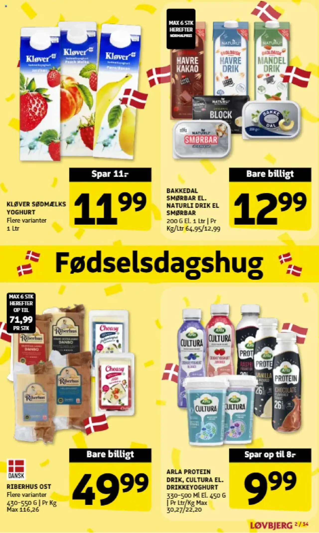 Løvbjerg tilbudsavis – gyldig fra 12.09.2025 | Side: 2 | Produkter: Ost, Yoghurt, Kakao, Drikkeyoghurt
