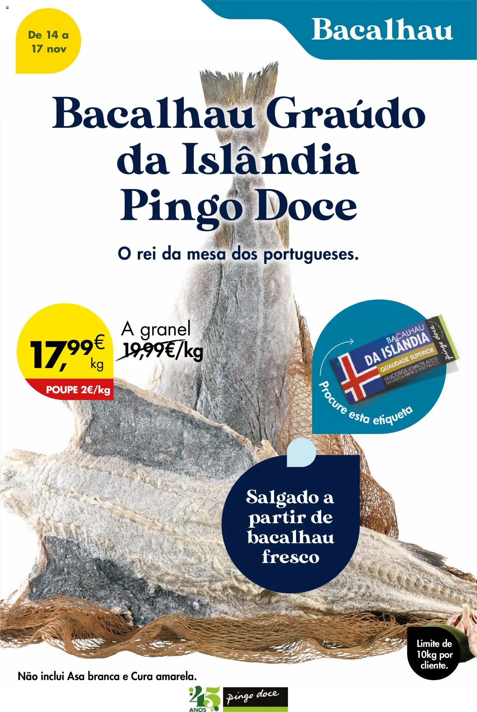 Pingo Doce Poupe este Fim de Semana │ válido de 14.11.2025 | Página: 7 | Produtos: Bacalhau, Mesa
