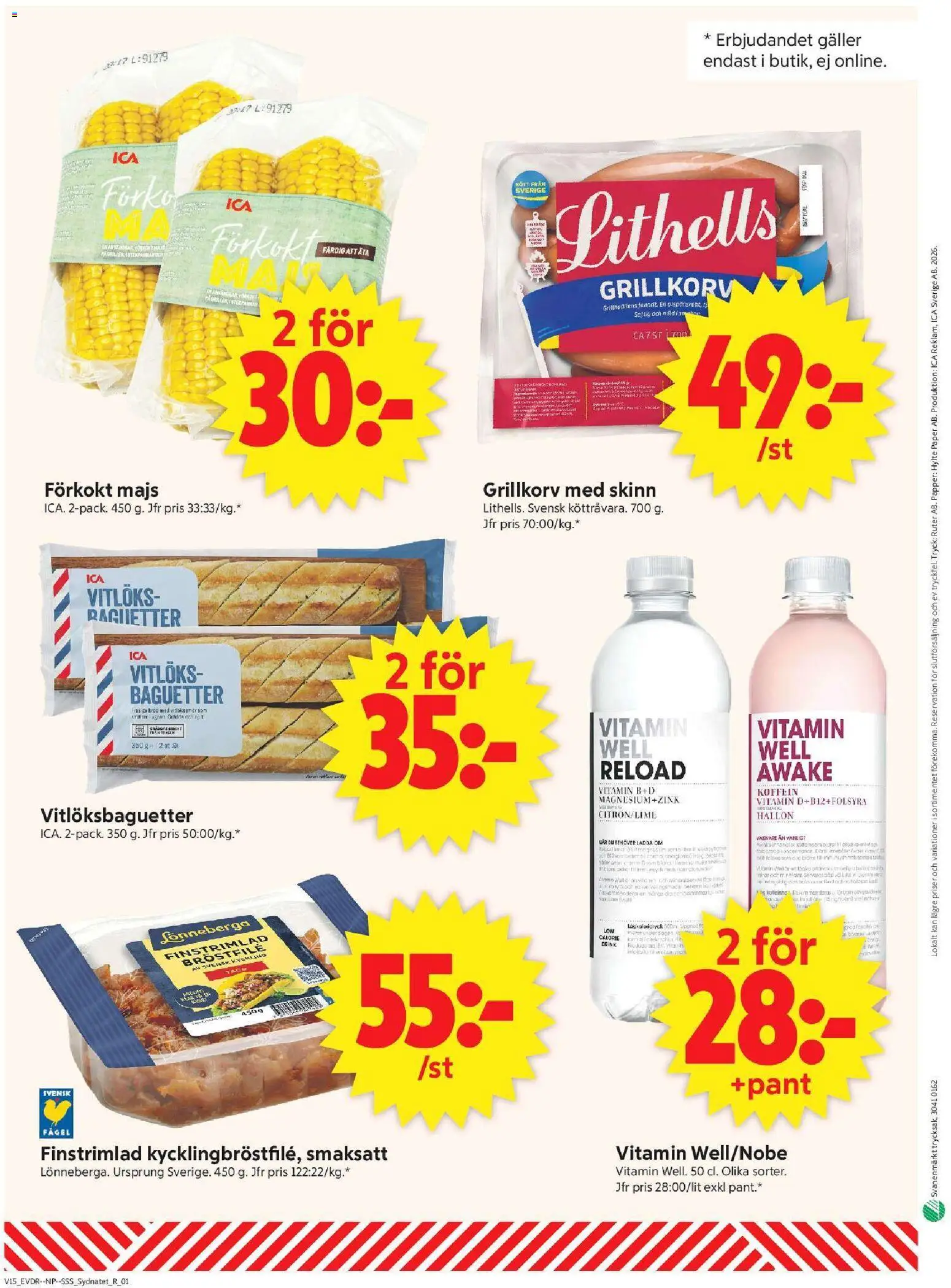ICA Supermarket reklamblad aktuell från 06.04.2026 | Sida: 10 | Produkter: Galler, Grillkorv, Hallon, Majs