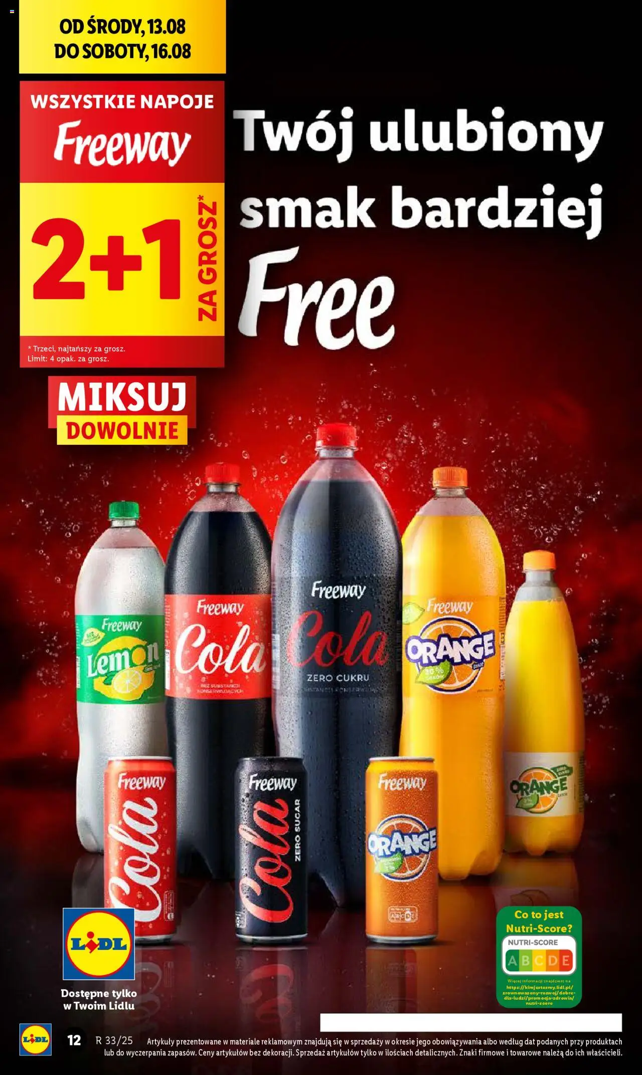 Lidl Gazetka od 13.08.2025 | Strona: 12 | Produkty: Napoje