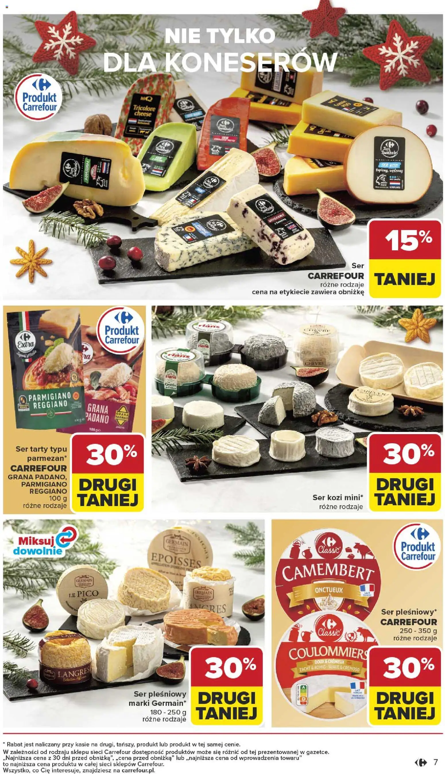 Carrefour Gazetka - Święta od 01.12.2025 | Strona: 7 | Produkty: Ser pleśniowy, Ser kozi, Camembert, Ser