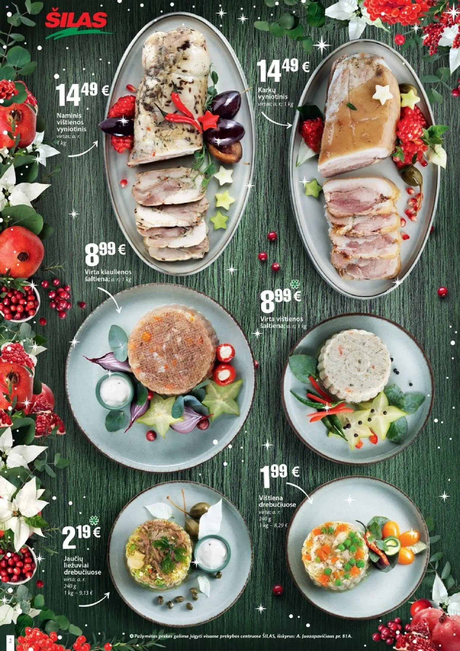 Šilas akcijos nuo 15.12.2025 | Puslapis: 2 | Prekių: Vištienos, Kiaulienos, Vištiena