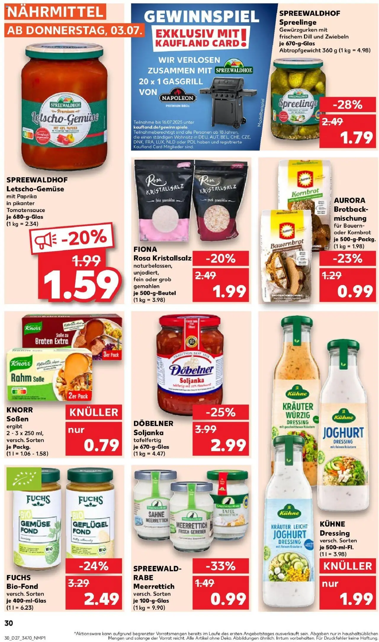 Kaufland prospekt Strausberg	 - gültig ab dem 03.07.2025 | Seite: 30 | Produkte: Joghurt, Zwiebeln, Gemüse, Paprika