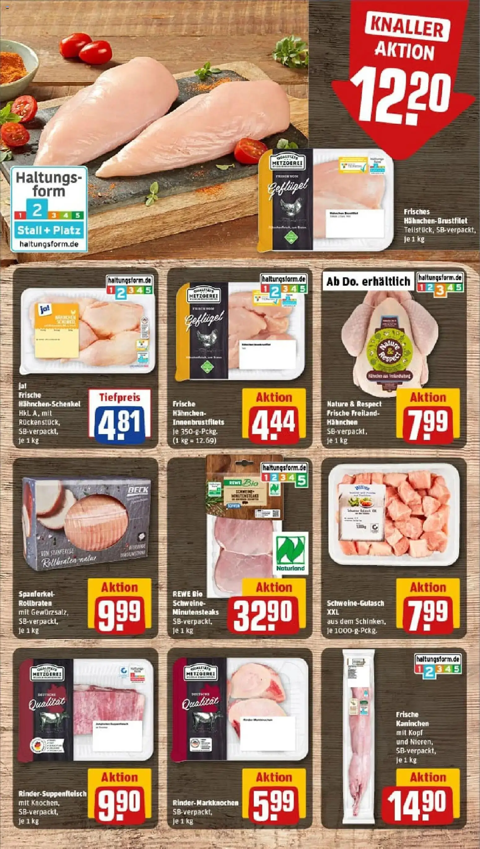 Rewe prospekt Rehlingen - Siersburg	 – gültig ab 26.01.2026 | Seite: 8 | Produkte: Schweinegulasch, Hahnchen, Hahnchenschenkel, Kaninchen