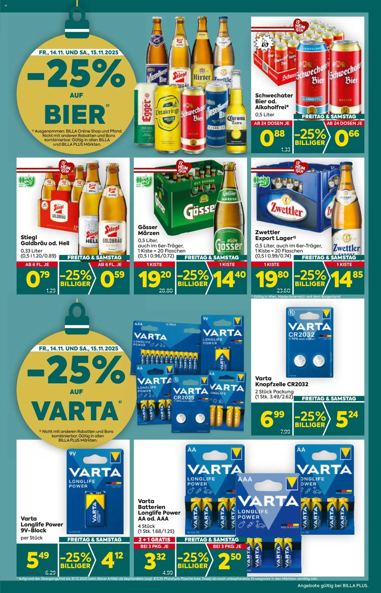 Billa Plus Flugblatt - Wien gültig ab 13.11.2025 | Seite: 3 | Produkte: Bier